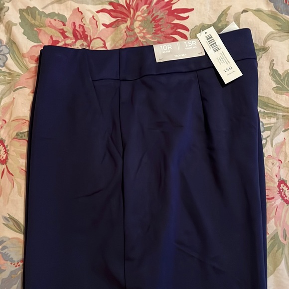 CHICOS Size 1.5 Medium US 10 Seasonless Pointe Wideleg Navy Blue Stretch $89 NEW - Picture 2 of 16